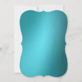 Metallischer Aquamariner jüdischer Star von David  Einladung (Rückseite)