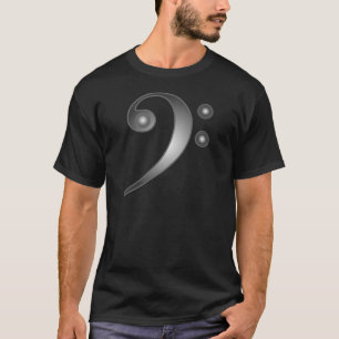 Metallischer Bassschlüssel T-Shirt