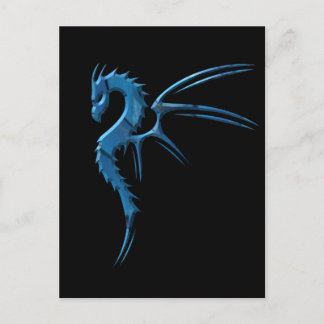Metallischer blauer Drache Postkarte