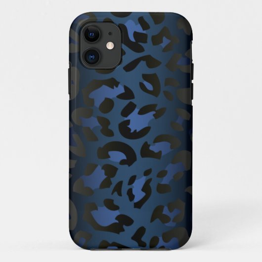 Metallischer blauer Leopard-Haut iPhone 5 Kasten Case-Mate iPhone Hülle (Rückseite)