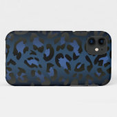 Metallischer blauer Leopard-Haut iPhone 5 Kasten Case-Mate iPhone Hülle (Rückseite (Horizontal))