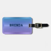 Metallischer, blauer und lila Hintergrund Gepäckanhänger (Vorderseite horizontal)