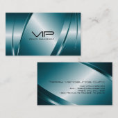 Metallischer blaurostfreier Stahllook Visitenkarte (Vorne/Hinten)