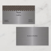 Metallischer Blick gebürstete Visitenkarte (Vorne/Hinten)