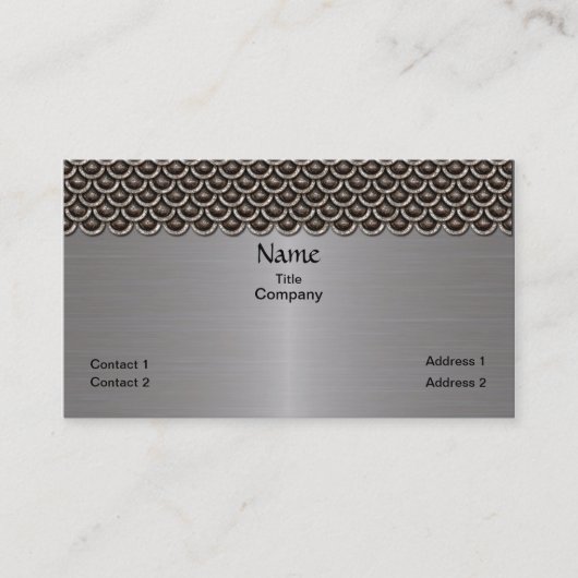 Metallischer Blick gebürstete Visitenkarte (Vorderseite)