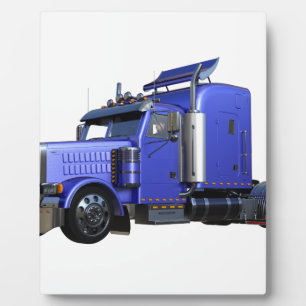Metallischer Blue Semi Trailer Fotoplatte