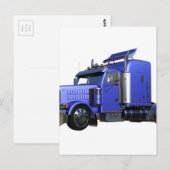 Metallischer Blue Semi Trailer Postkarte (Vorne/Hinten)