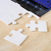 Metallischer Blue Semi Trailer Puzzle (Seite)