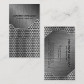 Metallischer Brei und gebürstete StahlVisitenkarte Visitenkarte (Vorne/Hinten)