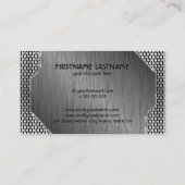 Metallischer Brei und gebürstete StahlVisitenkarte Visitenkarte (Rückseite)