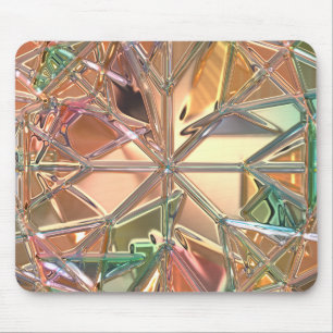 Metallischer Buntglasblick Mousepad