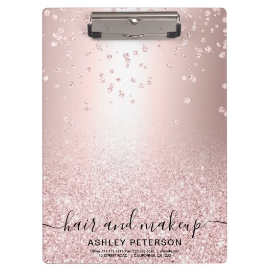 Metallischer Confetti Schein des Klemmbrett (Vorderseite)