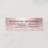 Metallischer Confetti Schein des Mini Visitenkarte (Rückseite)