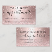 Metallischer Confetti Schein des Terminkarte (Vorne/Hinten)