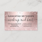 Metallischer Confetti Schein des Visitenkarte (Rückseite)