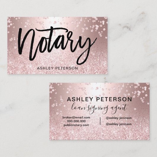 Metallischer Confetti Schein des Visitenkarte (Vorne/Hinten)