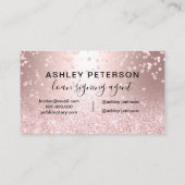 Metallischer Confetti Schein des Visitenkarte (Rückseite)