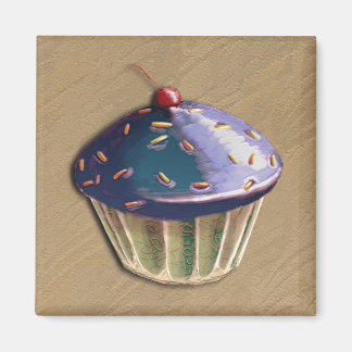Metallischer Cupcake Magnet
