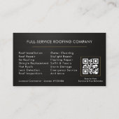Metallischer Dachdecker-QR-Code Visitenkarte (Rückseite)