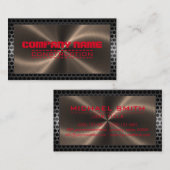 Metallischer Edelmetall - Moderner Stahlrahmen #15 Visitenkarte (Vorne/Hinten)