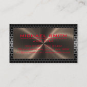 Metallischer Edelmetall - Moderner Stahlrahmen #15 Visitenkarte (Rückseite)