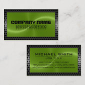 Metallischer Edelmetall - Moderner Stahlrahmen #16 Visitenkarte (Vorne/Hinten)