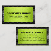 Metallischer Edelmetall - Moderner Stahlrahmen #2 Visitenkarte (Vorne/Hinten)