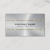 Metallischer Edelstahl Gold Silber Akzent Visitenkarte (Vorderseite)