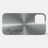 Metallischer Edelstahlaussehen Case-Mate iPhone Hülle (Rückseite (Horizontal))