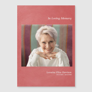 Metallischer Effekt des Fotos an hellrote Imitat Magnetkarte