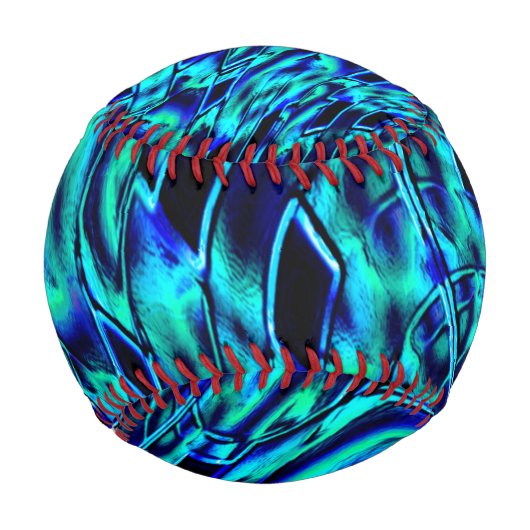 Metallischer Effekt mit blau-grün gekröntem Bild Baseball (Vorderseite)