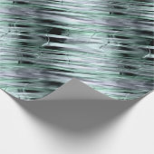 Metallischer Effekt von grün und silber Geschenkpapier (Ecke)