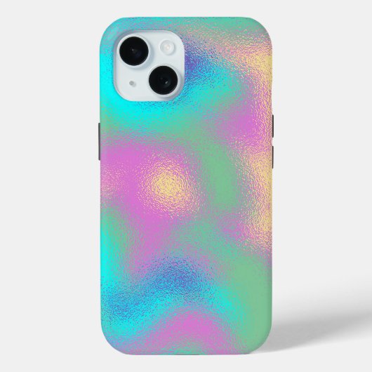 Metallischer Effekt von Unicorn-Regenbogen Case-Mate iPhone Hülle (Rückseite)