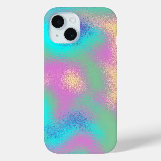 Metallischer Effekt von Unicorn-Regenbogen Case-Mate iPhone Hülle (Rückseite)