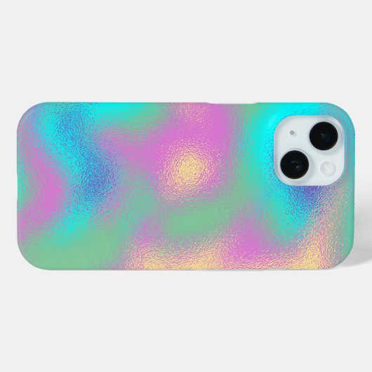 Metallischer Effekt von Unicorn-Regenbogen Case-Mate iPhone Hülle (Rückseite (Horizontal))