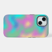 Metallischer Effekt von Unicorn-Regenbogen iPhone 15 Hülle (Rückseite (Horizontal))