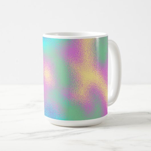 Metallischer Effekt von Unicorn-Regenbogen Kaffeetasse (VorderseiteRechts)