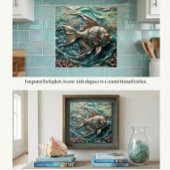 Metallischer Engelfisch Meeresleben Dekor Fliese