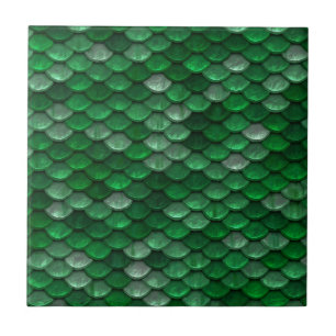 Metallischer Forest Green-Skala-Druck Fliese