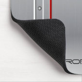 Metallischer geometrischer roter Akzent Mousepad (Ecke)