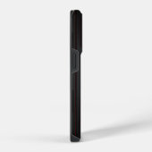 Metallischer geometrischer schwarzer Texturrot Akz iPhone Hülle (Rechte Seite)