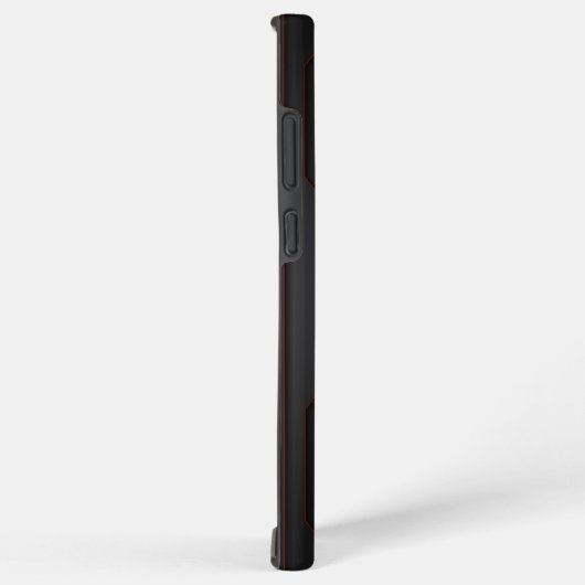 Metallischer geometrischer schwarzer Texturrot Akz Samsung Galaxy Hülle (Rechte Seite)