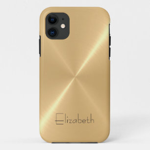 Metallischer, glatter, rostfreier Stahlausdruck iPhone 11 Hülle