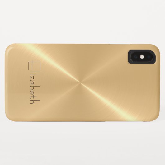 Metallischer, glatter, rostfreier Stahlausdruck Case-Mate iPhone Hülle (Rückseite (Horizontal))