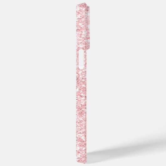 Metallischer Glitzer mit weißem Rosa Drift Case-Mate iPhone Hülle (Rückseite / Rechts)