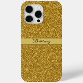 Metallischer Gold Glitzer Künstlerischer Abstrakte Case-Mate iPhone Hülle (Rückseite)