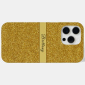 Metallischer Gold Glitzer Künstlerischer Abstrakte Case-Mate iPhone Hülle (Rückseite (Horizontal))