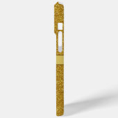 Metallischer Gold Glitzer Künstlerischer Abstrakte Case-Mate iPhone Hülle (Rückseite / Links)