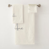 Metallischer Gold Glitzer Ombre auf Cream Mit Mono Badhandtuch Set (Insitu)