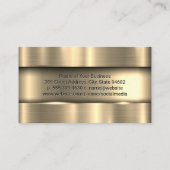 Metallischer Gold-Hintergrund Visitenkarte (Rückseite)